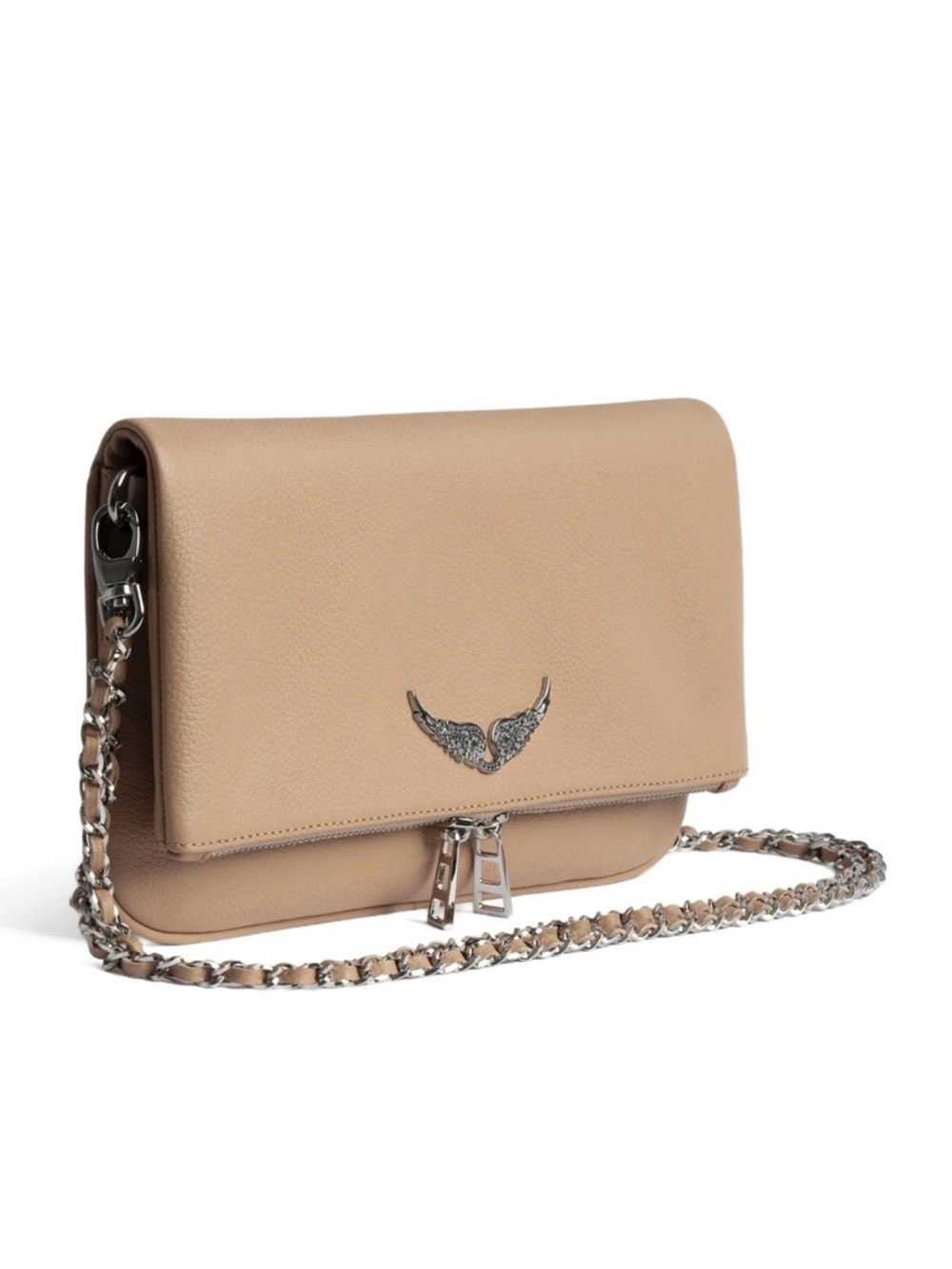 $328 Zadig&Voltaire Rock Grained leather clutch bag NWOT - Picture 3 of 12